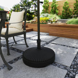 Outsunny Garden Parasol Base Holder, 28kg Sand Filled, 23kg Water Filled, Sun Umbrella Base, 55 x 30H cm Black