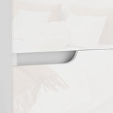 HOMCOM High Gloss Bedside Table Set of 2 - White