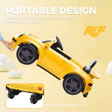 AIYAPLAY Licensed RUF CTR 2017 Electric Car for Kids, with Remote Control, Soft Start, MP3 Player, LED Lights, Yellow