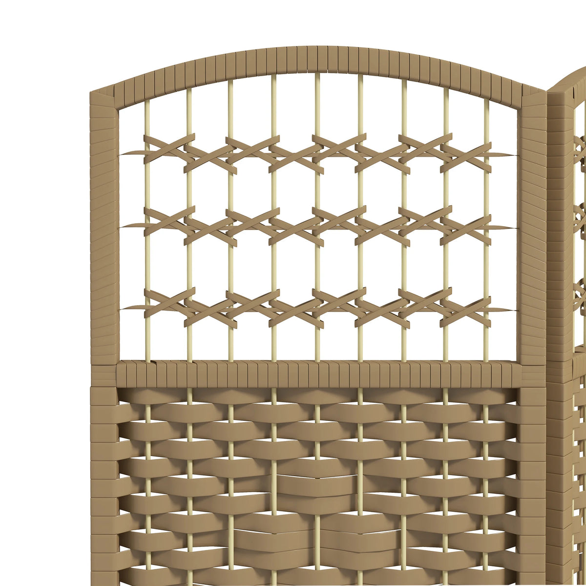 HOMCOM 3 Panel Folding Room Divider, Privacy Screen, Freestanding Paravent Partition Separator Natural Wood
