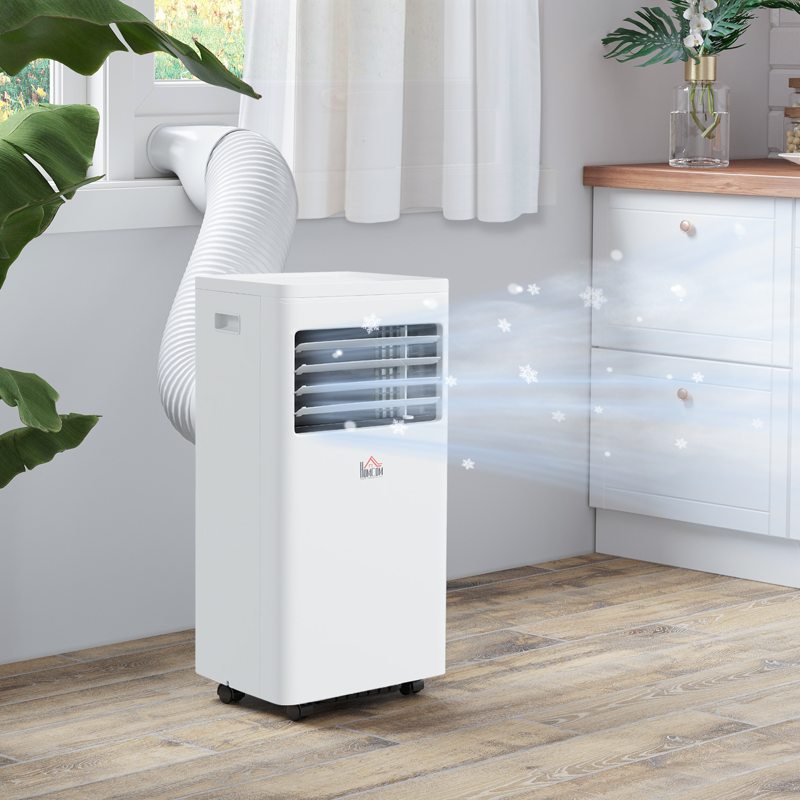 HOMCOM 7000 BTU Air Conditioning Unit, 3-in-1 Portable Air Conditioner, Dehumidifier, Cooling Fan with 2 Speeds, 24H Timer, Remote Control, Digital Display, Window Venting Kit, 15m²