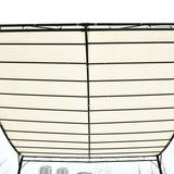 Outsunny 4 x 3 Meters Canopy Metal Wall Gazebo Awning Garden Marquee Shelter Door Porch - Cream