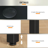 HOMCOM L-Shaped Computer Gaming Desk with Fabric Bag, Hooks and Cable Management, 145 x 81 x 76cm - Black