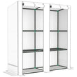 Outsunny Three-Tier Mini Greenhouse - White
