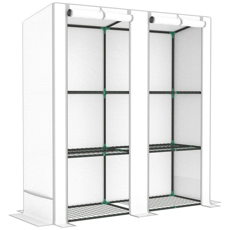 Outsunny Three-Tier Mini Greenhouse - White