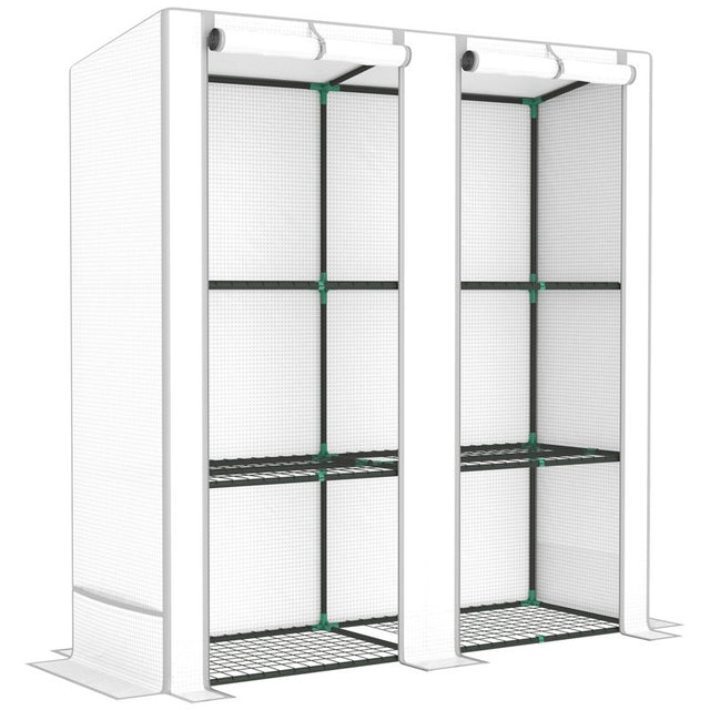 Outsunny Three-Tier Mini Greenhouse - White