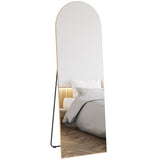 HOMCOM 150cm Arched Full Length Mirror - Gold Tone