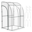 Outsunny 143cm x 118cm Walk-In Lean To Greenhouse, with Accessories