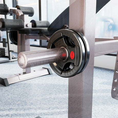 SPORTNOW Olympic Weight Plates, 2"/5cm Weight Disc Pair with Tri-Grips, 2 x 2.5kg Dumbbell Plates for Weightlifting and Strength Training Home Gym Fitness Workout, Black