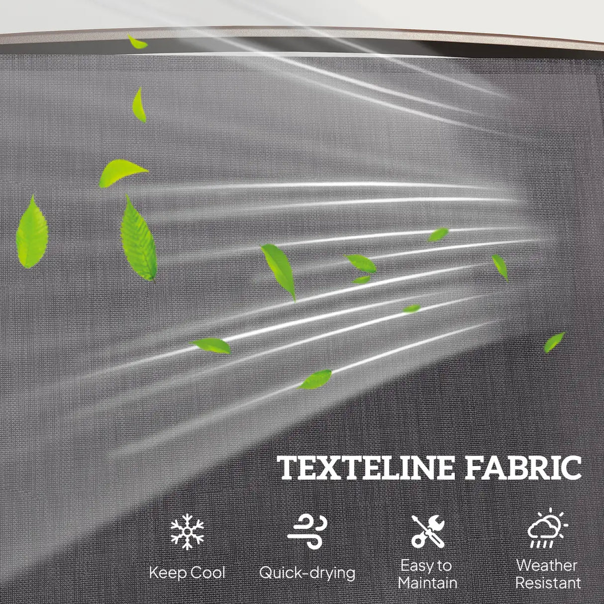 Outsunny Gliding Jack and Jill Seat, with Glass-Top Table - Brown/Grey