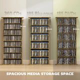 HOMCOM 360 CD Storage Unit - Rustic Brown