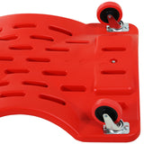 DURHAND Mechanic Vehicle Creeper, Under-Car Rolling Crawler Board, with Headrest, Wheels, Red