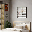 HOMCOM Six Shelf Display Cabinet, with Glass Doors - Black and White