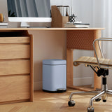 HOMCOM 12L Modern Boxy Metal Home Kitchen Bin - Light Blue