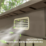 Outsunny 4 x 6ft Galvanised Metal Garden Shed, with Locking Door - Grey