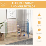 PawHut Pet Playpen Crate, with Six Panels, Door, for Indoors and Outdoors