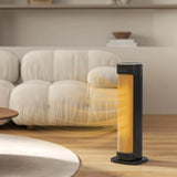 HOMCOM 2000W Ceramic Electric Heater with 3 Heat Settings, Timer - Black