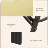 Outsunny Set of Four Stackable Mesh Seat Chairs - Beige