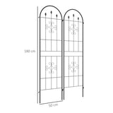 Outsunny Set of Two Spiral Anchor Garden Trellis Panels