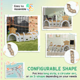 AIYAPLAY Monkey-Design Kids Play Tunnel for Crawling, Climbing, for ages 3-6 Years, Brown