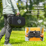Outsunny Charcoal Barbecue Grill Folding BBQ Grill with 1232 cm2 Cooking Area, Adjustable Vent, Thermometer, Handles for Camping Picnic, Black