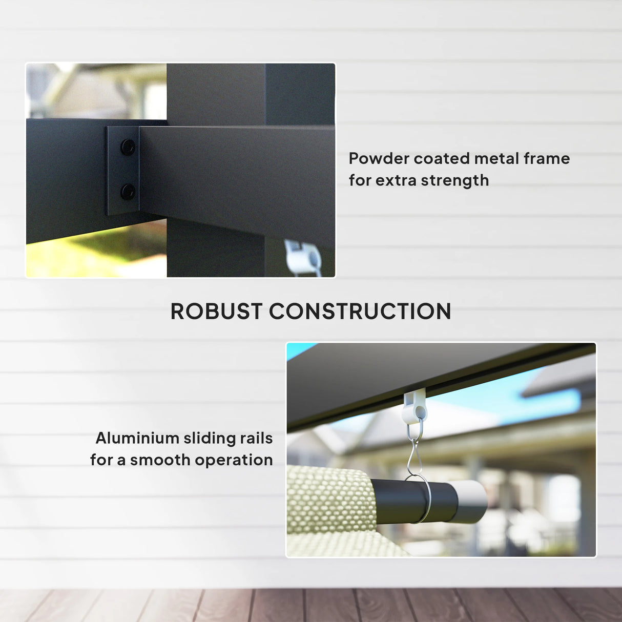 Outsunny 3 x 4m Metal Pergola with Retractable Roof and Roller Shade, Wall-Mounted or Free Standing Garden Gazebo Canopy Pergola Kit, UPF30+ Outdoor Sun Shade Shelter, Beige