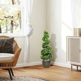 HOMCOM Set of Two 90cm Artificial Lavender Trees
