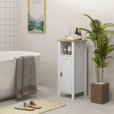 kleankin Slim Bathroom Storage Cabinet - White