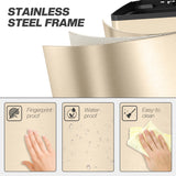 HOMCOM 40L Dual Compartment Stainless Steel Bin, with Deodoriser Holders - Gold Tone