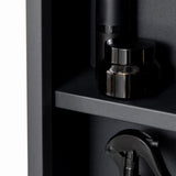 kleankin Bathroom Cabinet with Mirror, Wall Mounted Bathroom Mirror Cabinet with Storage Shelves, 40 x 12 x 60 cm, Black