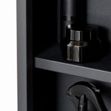 kleankin Bathroom Cabinet with Mirror, Wall Mounted Bathroom Mirror Cabinet with Storage Shelves, 40 x 12 x 60 cm, Black