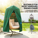 Outsunny 190 x 128cm Hanging Egg Chair Furniture Cover - Green
