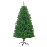 HOMCOM 5FT Christmas Tree Warm White LED Light Holiday Home Decoration, Green