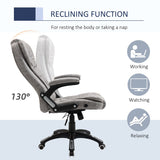 Vinsetto Ergonomic Office Chair Comfortable Desk Chair with Armrests Adjustable Height Reclining and Tilt Function Grey