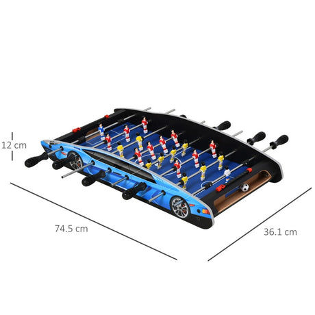 HOMCOM 29 Inch Mini Tabletop Football Foosball Gaming Table  Play Fun Game Toy 74.5L x 36.1W x 12H CM