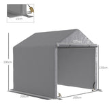 Outsunny 2 x 2m Garden Fabric Storage Tent - Grey