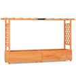 Raised Garden Bed with Side Trellis Hanging Roof and Planter Box-Orange