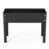 Metal Raised Garden Bed with Legs and Drainage Hole for Vegetable Flower-24 x 11 x 18 inches