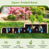 Raised Garden Bed with Trellis-Natural