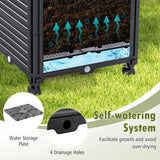 Climbing aid with flower box &amp; self-watering on wheels Garden Obelisk Tomato tower