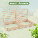 Raised Garden Bed with 2 Planter Boxes and 3 Trellis-Natural