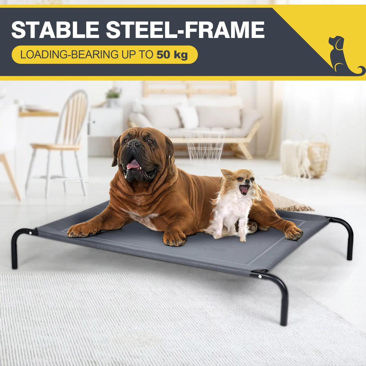 Elevated Pet Bed for Large Dogs Cot for Indoor & Outdoor