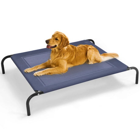 Large Indoor Outdoor Camping Steel Frame Elevated Pet Cot Mat-XL