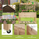 Wooden Raised Garden Bed with Large Plant Box for Garden