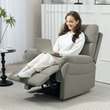 HOMCOM 140 Manual Reclining Armchair, with Footrest - Grey