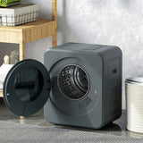 HOMCOM Vented Tumble Dryer, 4kg Front Tumble Dryer with Stainless Steel Tub, 800W Compact Freestanding Grey