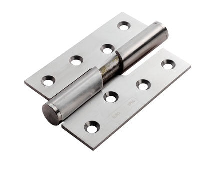 102 X 76 X 3MM RISING BUTT HINGE RH C/W SCREWS (PAIR) - SATIN STAINLESS STEEL - PAIR