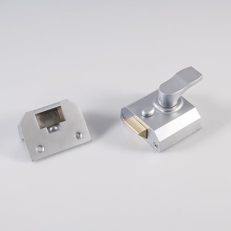 RIM CYLINDER NIGHTLATCH 40MM LEVEL 2 - SATIN CHROME - EACH