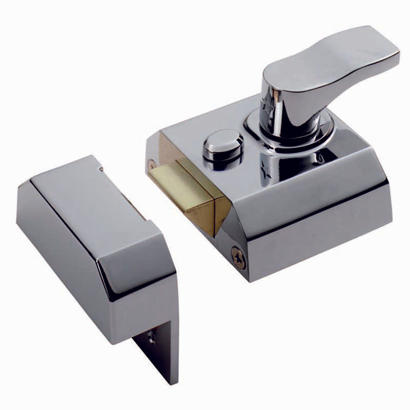 RIM CYLINDER NIGHTLATCH 40MM LEVEL 2 - POLISHED CHROME - EACH