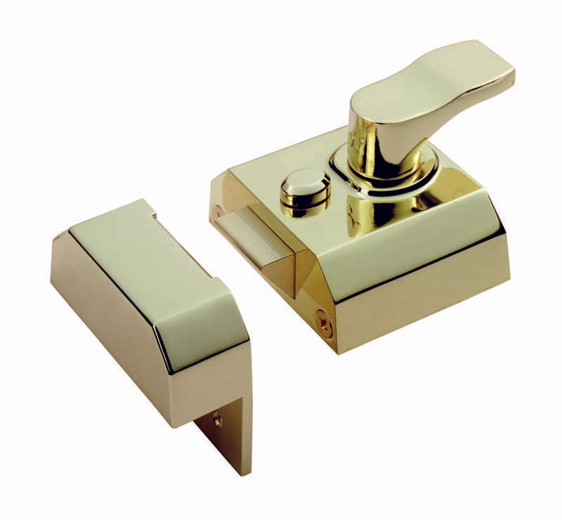 RIM CYLINDER DEADLOCKING NIGHTLATCH 40MM LEVEL 3 - ELECTRO BRASSED - EACH